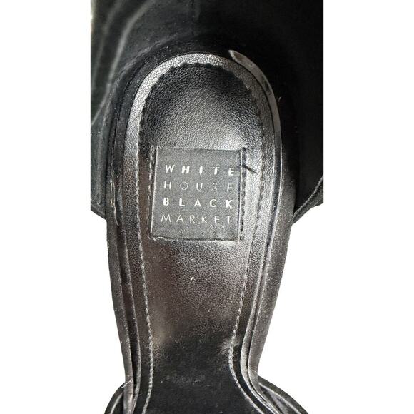 White House Black Market “Piper” Suede Embroidered Block Heel Shoes Size 7.5M - Picture 4 of 9